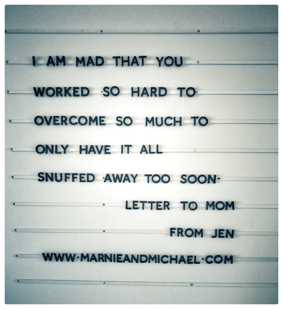Letter to Mom, Love Jen